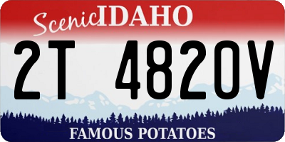 ID license plate 2T4820V