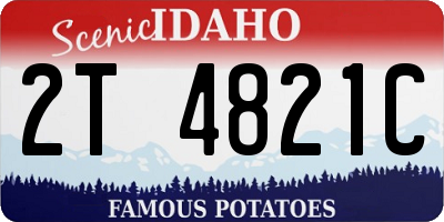 ID license plate 2T4821C