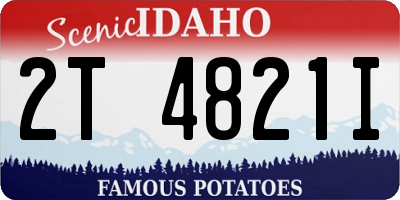 ID license plate 2T4821I