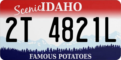 ID license plate 2T4821L