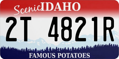 ID license plate 2T4821R