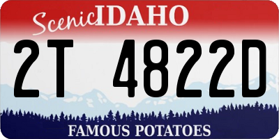 ID license plate 2T4822D