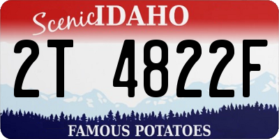 ID license plate 2T4822F