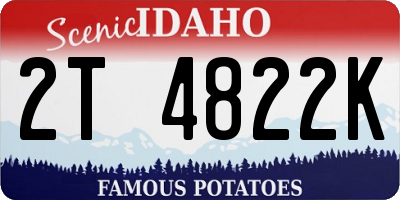 ID license plate 2T4822K