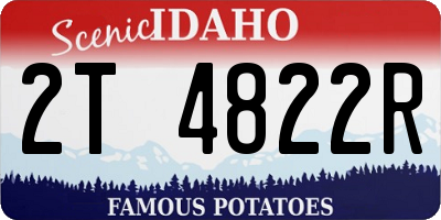 ID license plate 2T4822R