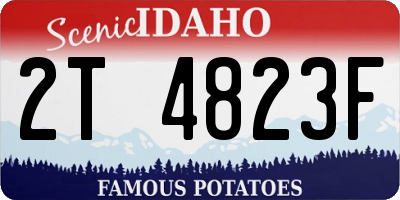 ID license plate 2T4823F