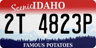 ID license plate 2T4823P