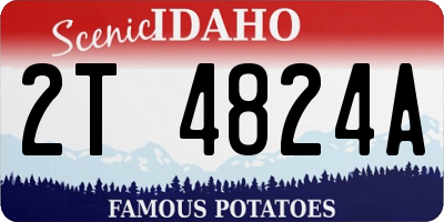 ID license plate 2T4824A