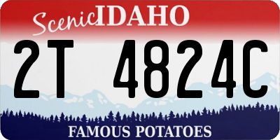 ID license plate 2T4824C