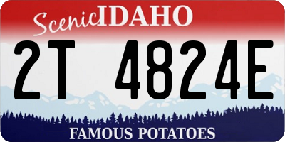 ID license plate 2T4824E