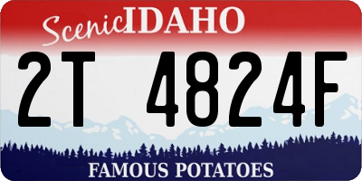 ID license plate 2T4824F