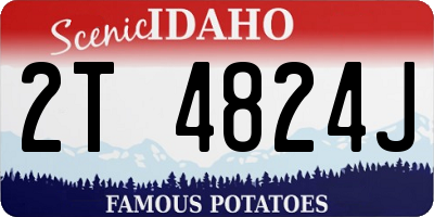 ID license plate 2T4824J
