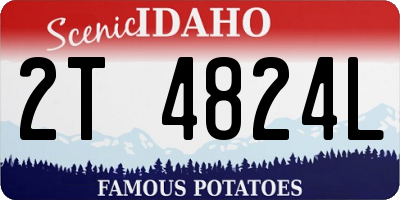 ID license plate 2T4824L