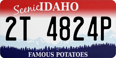 ID license plate 2T4824P