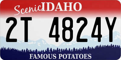 ID license plate 2T4824Y