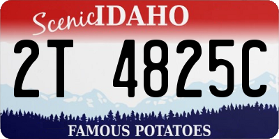 ID license plate 2T4825C