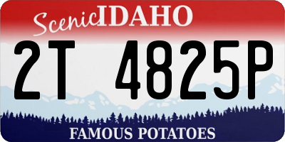 ID license plate 2T4825P