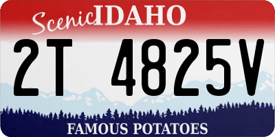 ID license plate 2T4825V