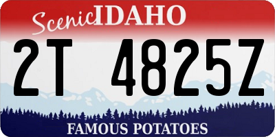 ID license plate 2T4825Z