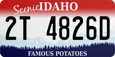 ID license plate 2T4826D