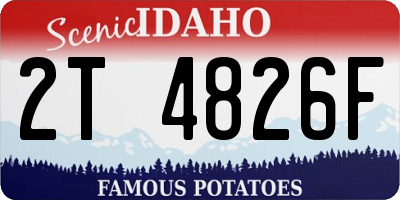 ID license plate 2T4826F