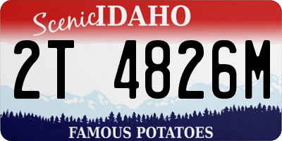ID license plate 2T4826M