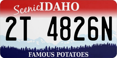 ID license plate 2T4826N