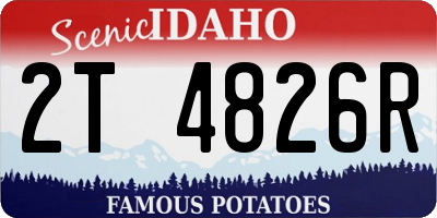 ID license plate 2T4826R