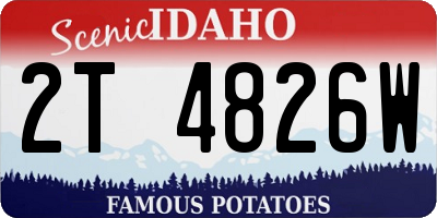 ID license plate 2T4826W
