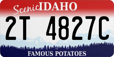 ID license plate 2T4827C