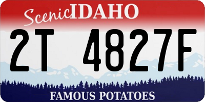 ID license plate 2T4827F