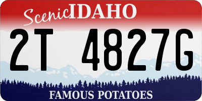 ID license plate 2T4827G