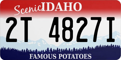 ID license plate 2T4827I