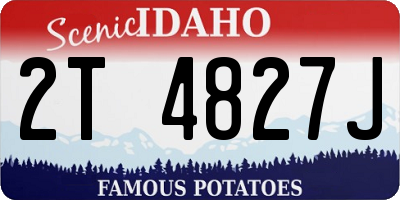 ID license plate 2T4827J