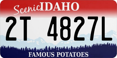 ID license plate 2T4827L