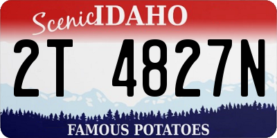 ID license plate 2T4827N
