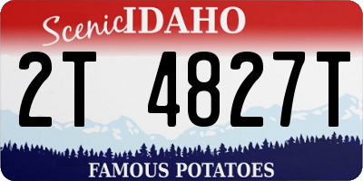 ID license plate 2T4827T