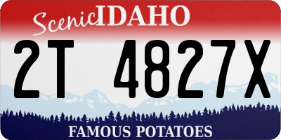 ID license plate 2T4827X