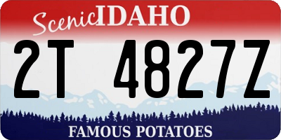 ID license plate 2T4827Z