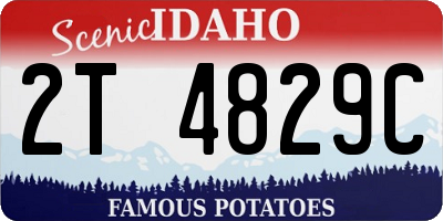 ID license plate 2T4829C