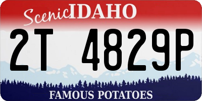 ID license plate 2T4829P