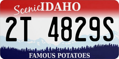 ID license plate 2T4829S
