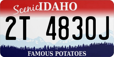 ID license plate 2T4830J