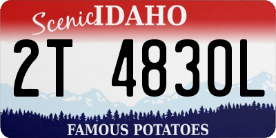 ID license plate 2T4830L