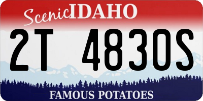 ID license plate 2T4830S