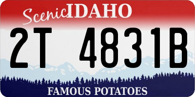 ID license plate 2T4831B