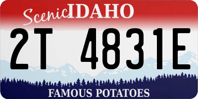 ID license plate 2T4831E