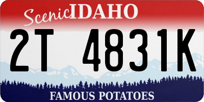 ID license plate 2T4831K