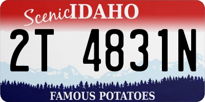 ID license plate 2T4831N