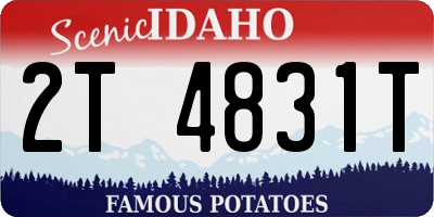 ID license plate 2T4831T